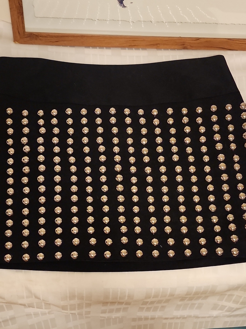 Candie's Black Mini Skirt with Gold Studs